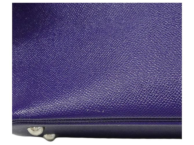 Hermès Borsa Hermes Bolide 31 1923 Tressage Veau Epsom Blu - vista 8