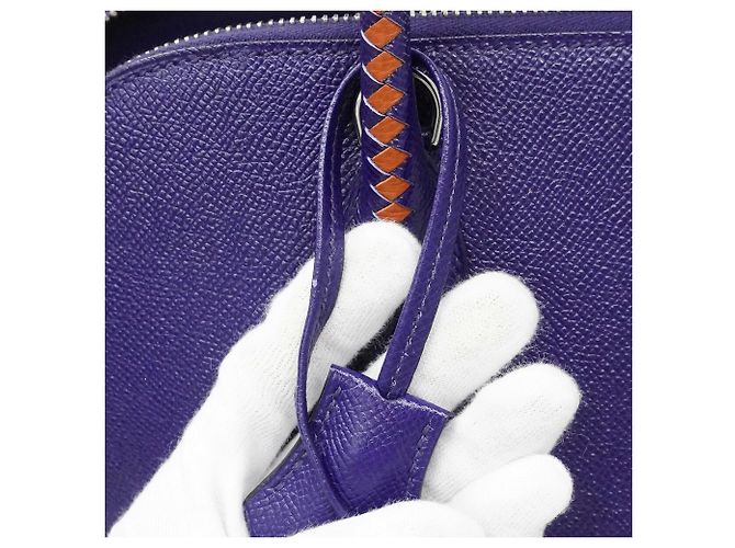 Hermès Borsa Hermes Bolide 31 1923 Tressage Veau Epsom Blu - vista 9