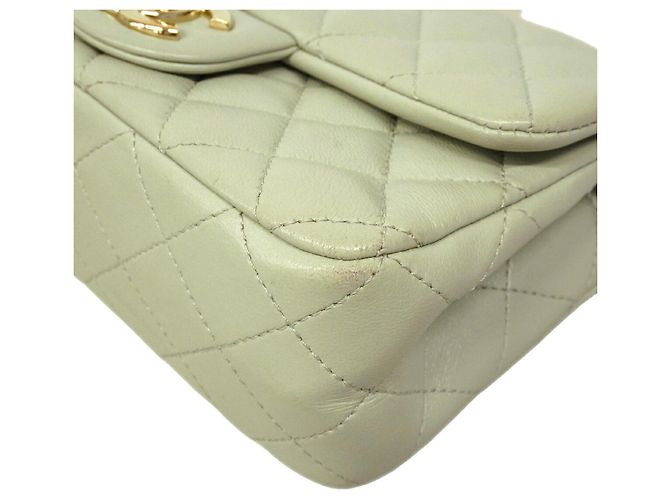 Timeless Borsa a spalla Mini Matelassé con catena Chanel Verde - vista 6