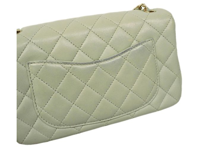 Timeless Borsa a spalla Mini Matelassé con catena Chanel Verde - vista 7