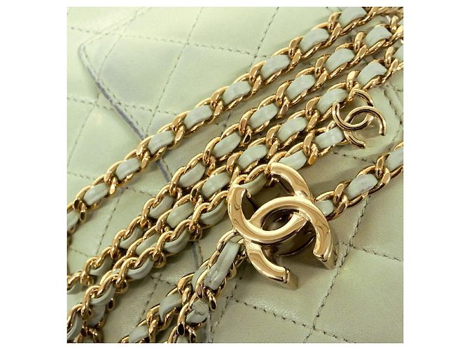 Timeless Borsa a spalla Mini Matelassé con catena Chanel Verde - vista 8