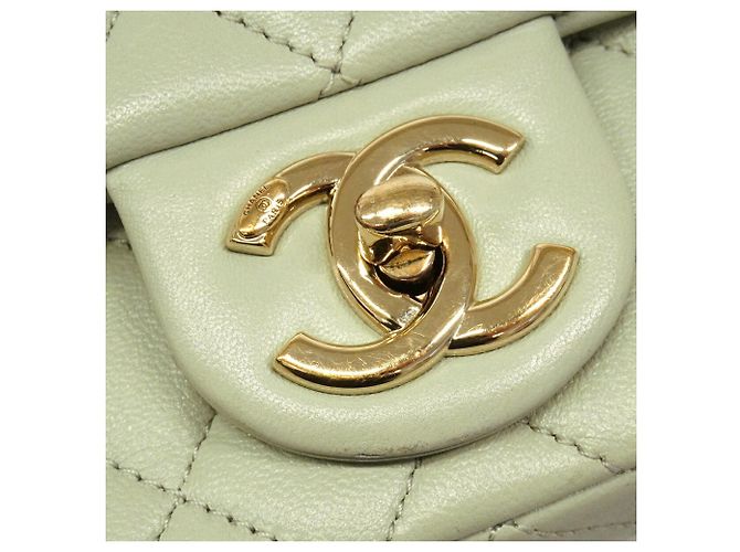 Timeless Borsa a spalla Mini Matelassé con catena Chanel Verde - vista 9