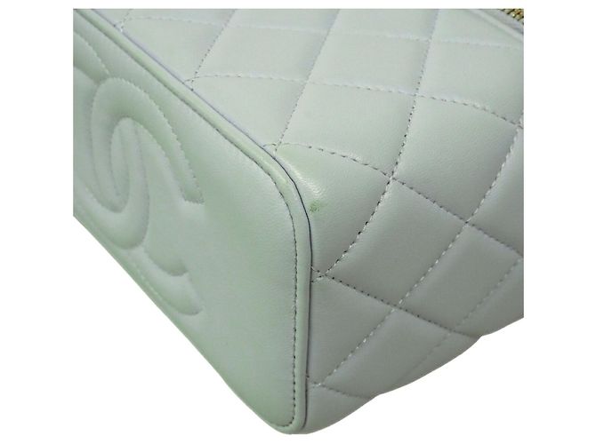 Borsa a tracolla con catena Chanel Matelassé Blu chiaro - vista 12