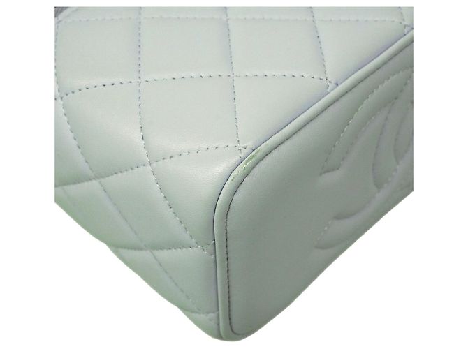 Borsa a tracolla con catena Chanel Matelassé Blu chiaro - vista 6