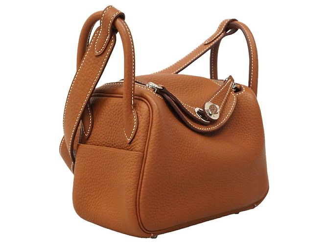 Hermès Borsa a mano Hermes Lindy Mini in Gold D'oro - vista 2