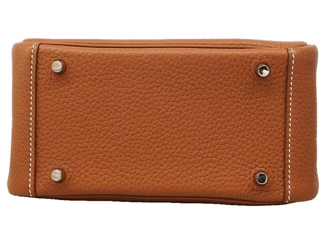 Hermès Borsa a mano Hermes Lindy Mini in Gold D'oro - vista 3