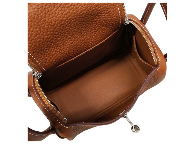 Hermès Borsa a mano Hermes Lindy Mini in Gold D'oro - vista 4
