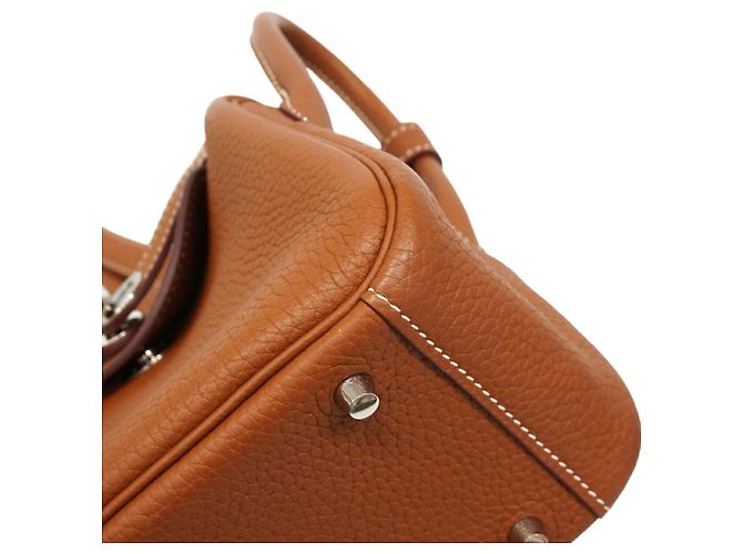 Hermès Borsa a mano Hermes Lindy Mini in Gold D'oro - vista 6