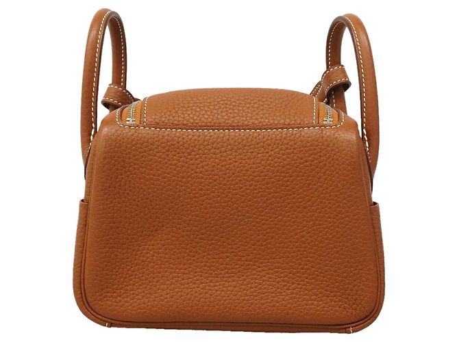 Hermès Borsa a mano Hermes Lindy Mini in Gold D'oro - vista 8