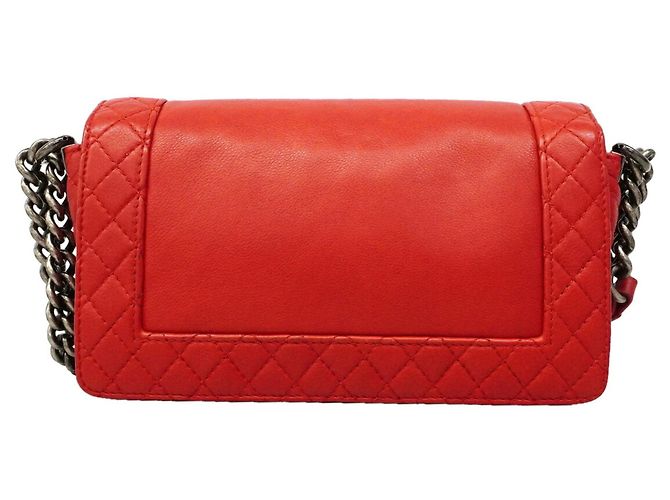 Borsa a Tracolla Chanel Boy Chain Rosso - vista 11