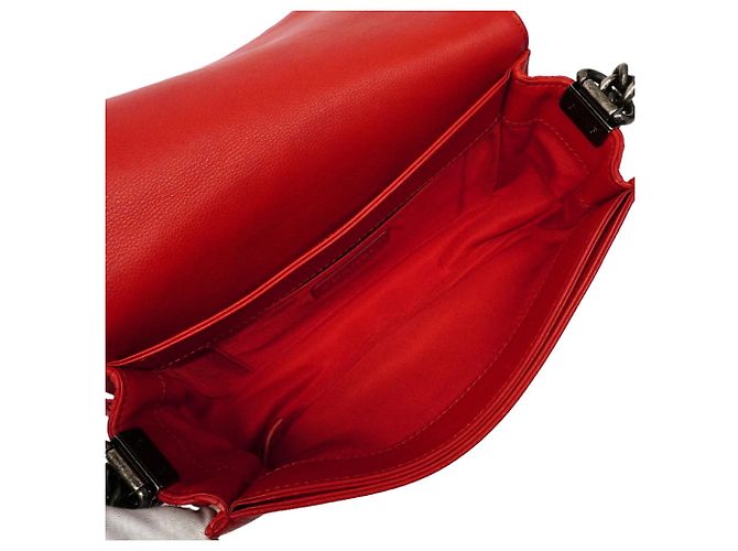 Borsa a Tracolla Chanel Boy Chain Rosso - vista 4