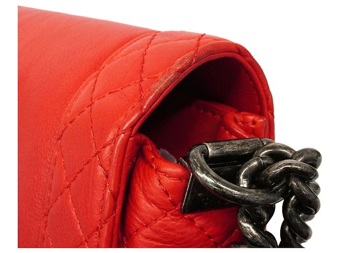 Borsa a Tracolla Chanel Boy Chain Rosso - vista 7