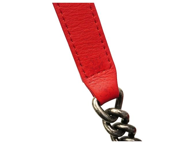 Borsa a Tracolla Chanel Boy Chain Rosso - vista 9