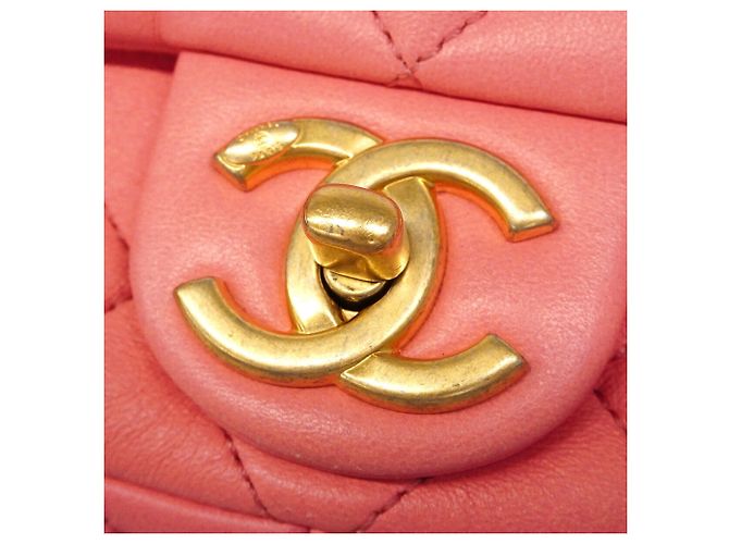 Borsa a tracolla Chanel Matelassé con catena in pelle d'agnello rosa - vista 10