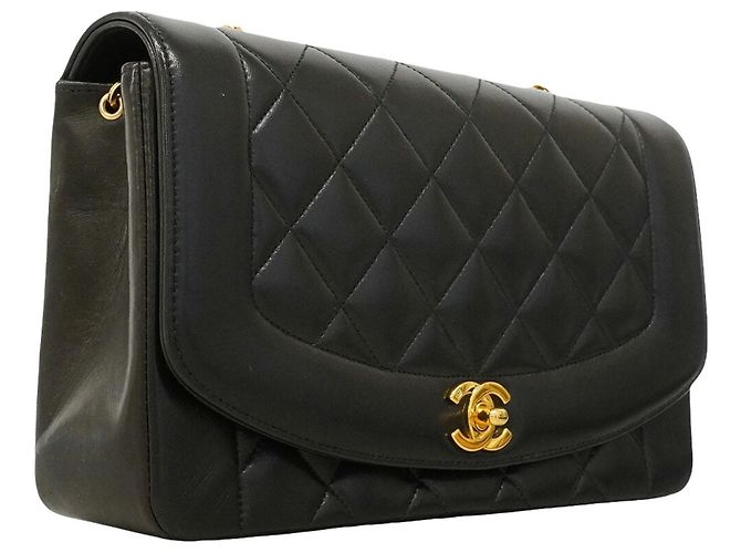 Borsa a tracolla Chanel Diana Chain Nero - vista 2