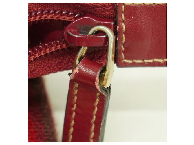 Borsa a Tracolla Gucci GG Canvas 145857 Beige Bordò - vista 9
