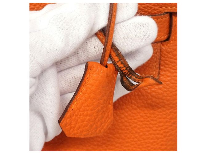 Hermès Borsa Hermes Kelly 35 in pelle Togo Arancione - vista 14