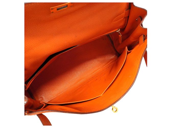 Hermès Borsa Hermes Kelly 35 in pelle Togo Arancione - vista 4