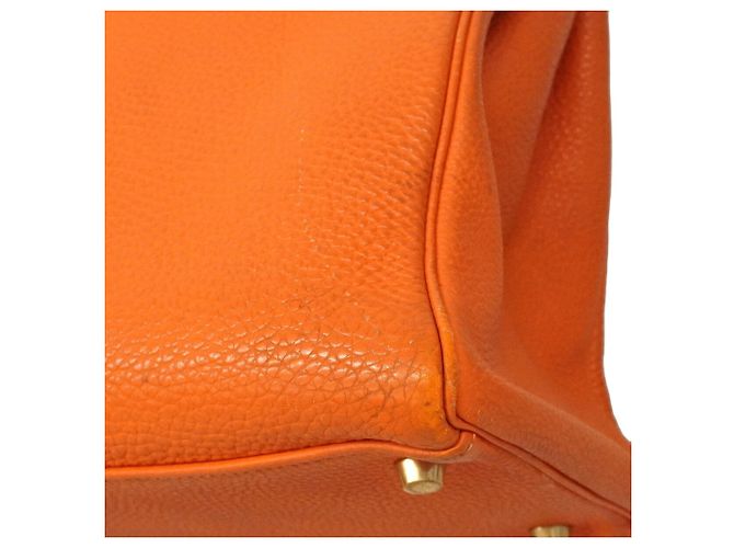 Hermès Borsa Hermes Kelly 35 in pelle Togo Arancione - vista 6