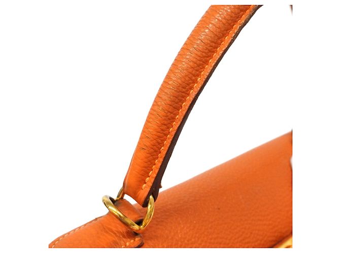 Hermès Borsa Hermes Kelly 35 in pelle Togo Arancione - vista 7
