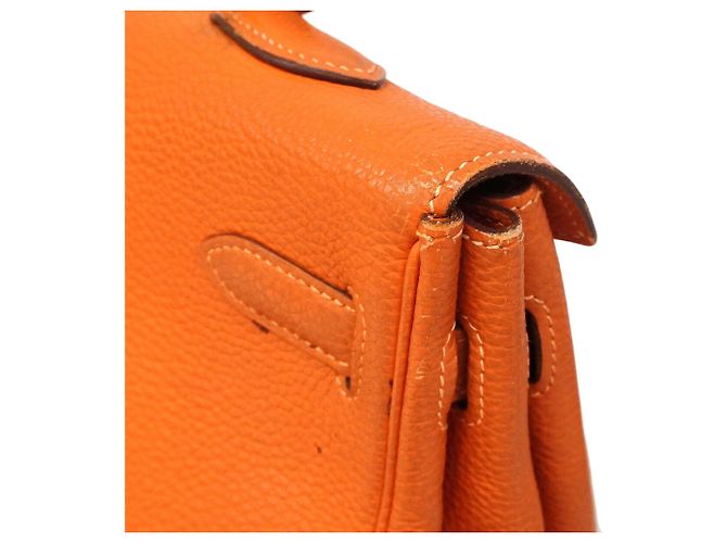 Hermès Borsa Hermes Kelly 35 in pelle Togo Arancione - vista 8