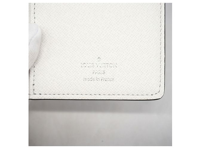 Louis Vuitton Portafoglio Lungo Taigarama Brazza Bianco - vista 4