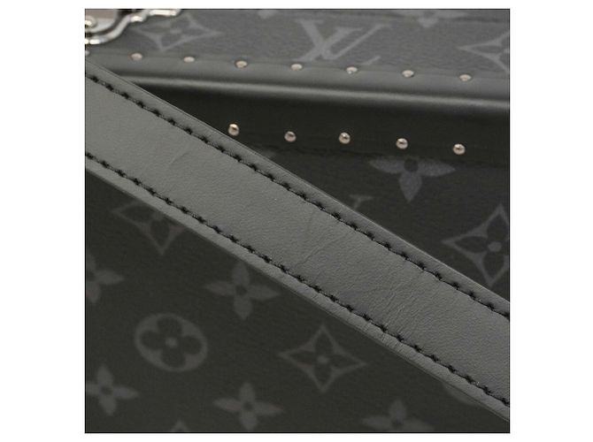 Borsa a tracolla Louis Vuitton Monogram Eclipse Nero - vista 8