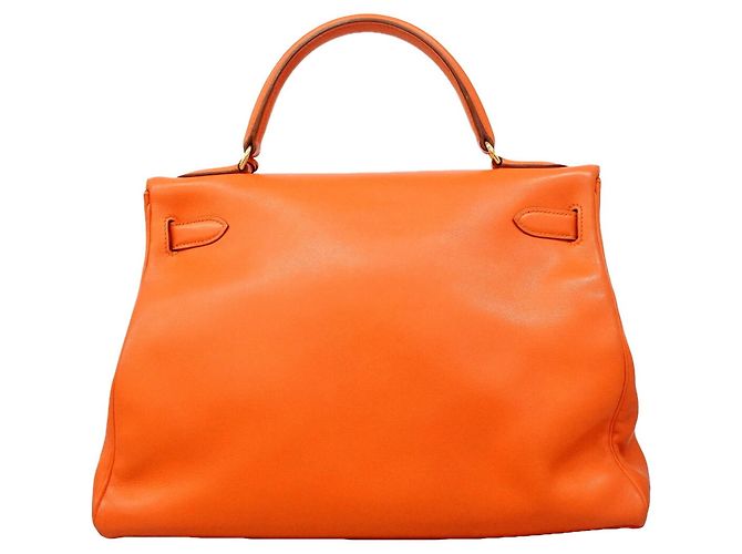 Hermès Borsa Hermes Kelly 32 Arancione - vista 14