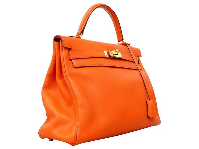 Hermès Borsa Hermes Kelly 32 Arancione - vista 2