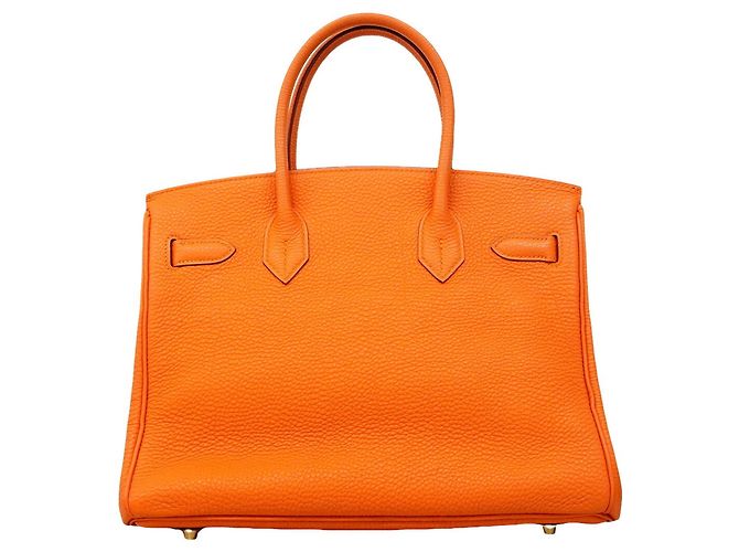 Hermès Borsa Hermes Birkin 30 Togo Arancione - vista 13
