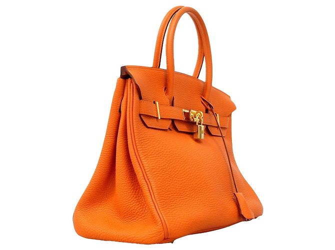 Hermès Borsa Hermes Birkin 30 Togo Arancione - vista 2