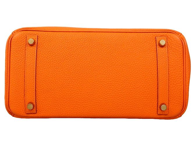 Hermès Borsa Hermes Birkin 30 Togo Arancione - vista 3