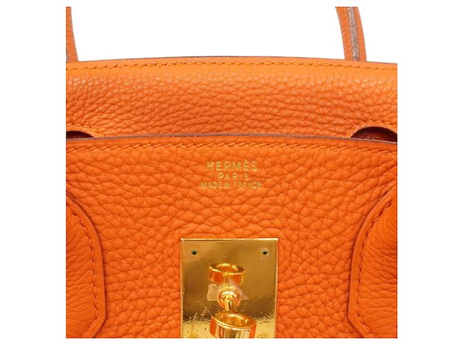 Hermès Borsa Hermes Birkin 30 Togo Arancione - vista 5