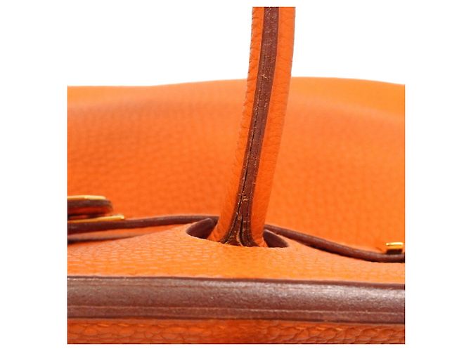 Hermès Borsa Hermes Birkin 30 Togo Arancione - vista 7