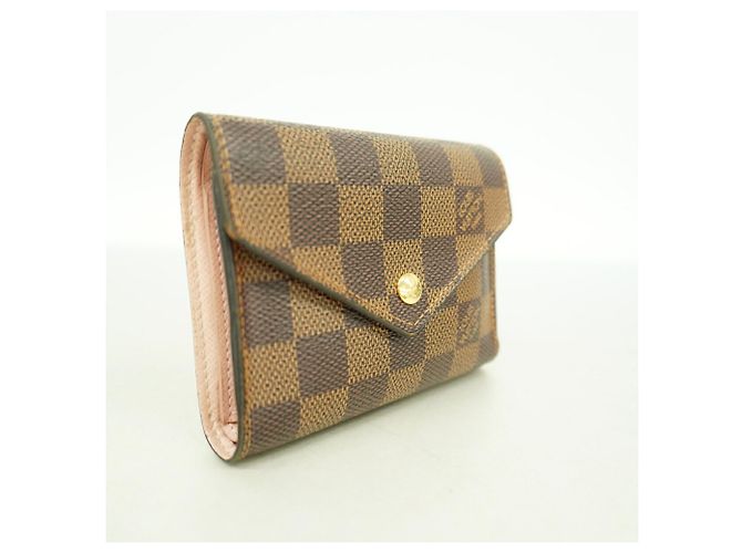 Cartera Louis Vuitton Tri-fold Rosa Damier ebene - vista 2