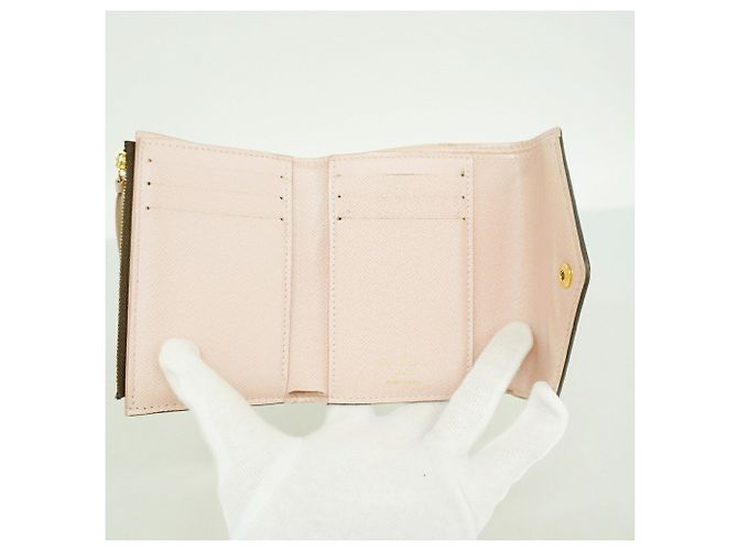 Cartera Louis Vuitton Tri-fold Rosa Damier ebene - vista 3