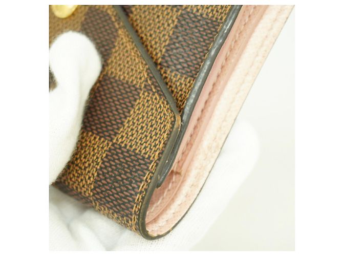 Cartera Louis Vuitton Tri-fold Rosa Damier ebene - vista 6