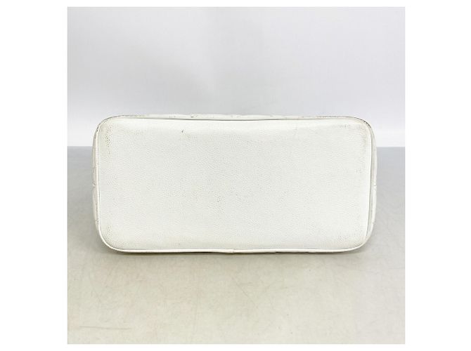 Saco Tote Chanel em couro de bezerro grão branco - vista 3