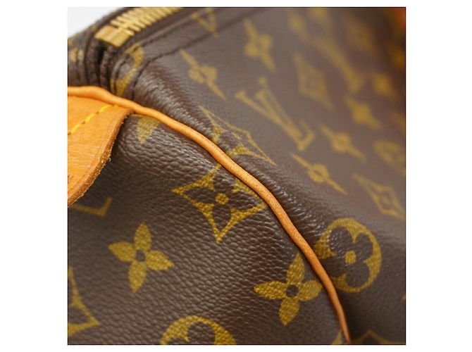 Borsa Louis Vuitton Boston Monogram Keepall 55 Marrone - vista 11