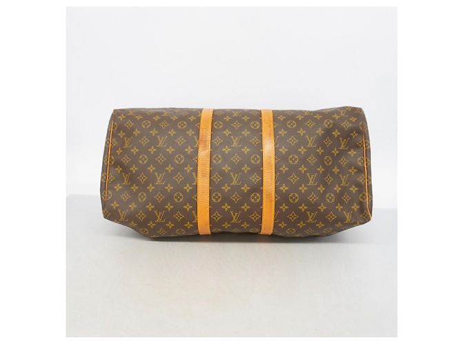 Borsa Louis Vuitton Boston Monogram Keepall 55 Marrone - vista 3