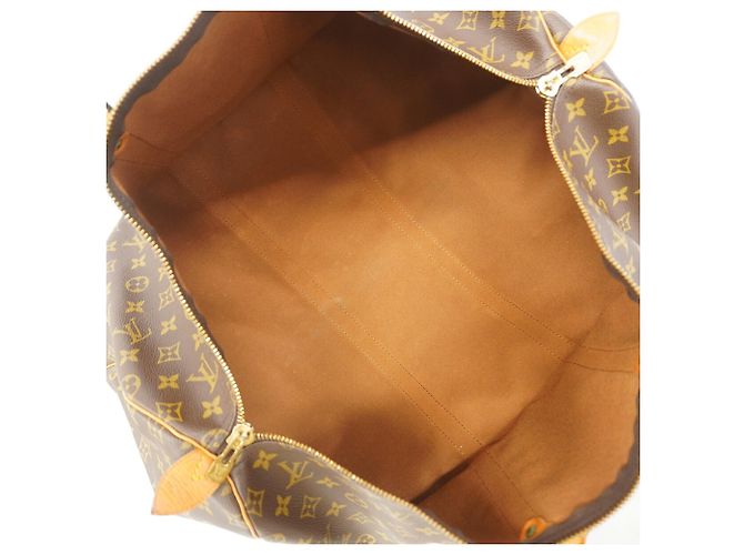 Borsa Louis Vuitton Boston Monogram Keepall 55 Marrone - vista 4
