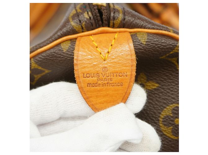 Borsa Louis Vuitton Boston Monogram Keepall 55 Marrone - vista 5