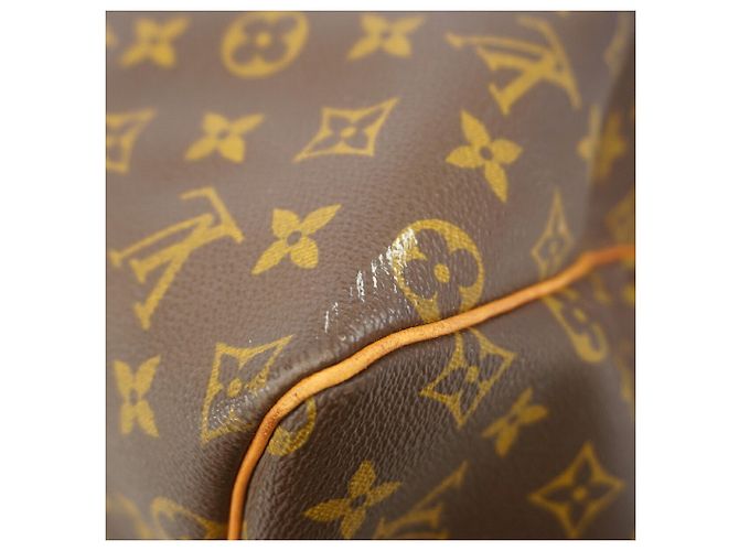 Borsa Louis Vuitton Boston Monogram Keepall 55 Marrone - vista 8