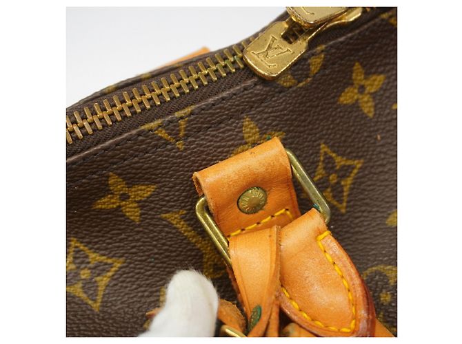 Borsa Louis Vuitton Boston Monogram Keepall 55 Marrone - vista 9