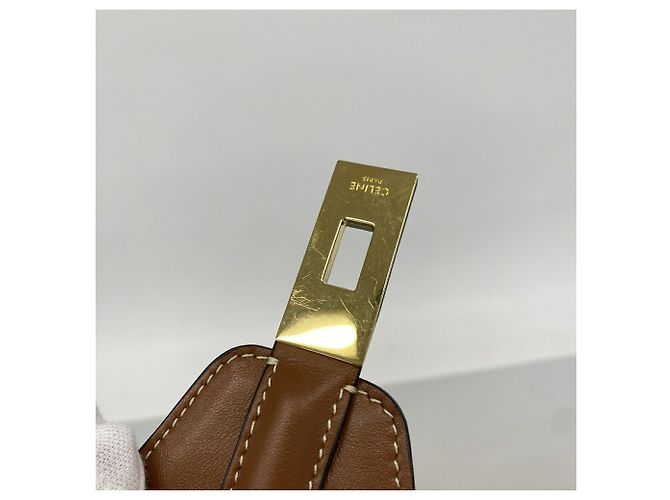 Céline Borsa a tracolla Celine in pelle marrone - vista 7