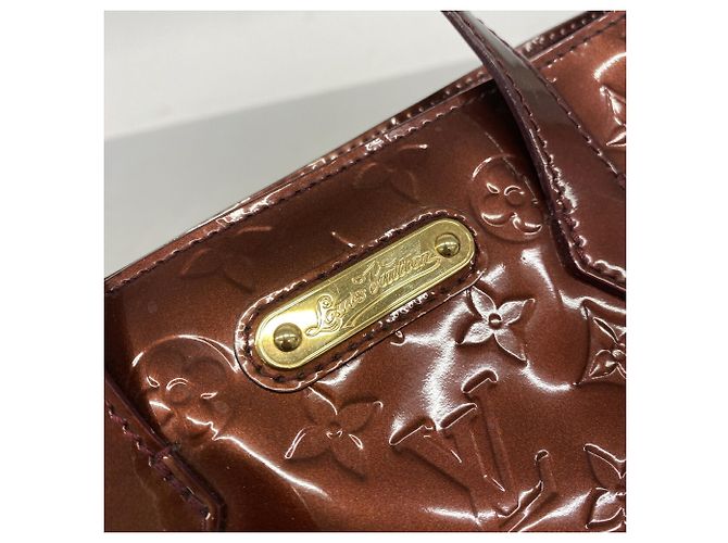 Borsa Louis Vuitton Vernis Wilshire PM Rosso - vista 10