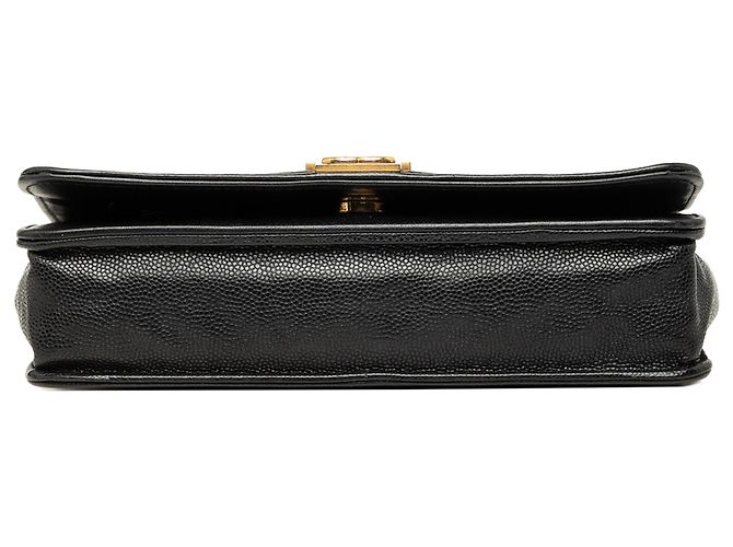 Chanel Black Quilted Caviar Boy Wallet on Chain Nero - vista 3