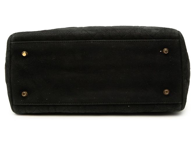 Dior Black Medium Suede Cannage Lady Dior Nero - vista 3