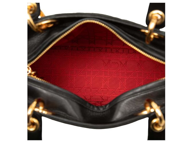Dior Black Medium Suede Cannage Lady Dior Nero - vista 4