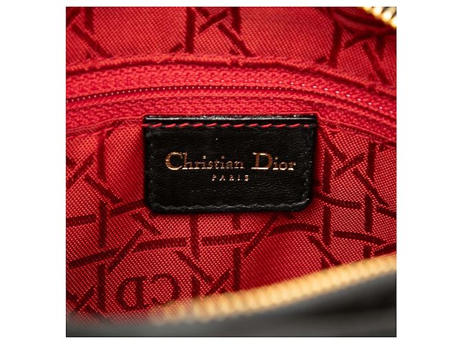 Dior Black Medium Suede Cannage Lady Dior Nero - vista 5